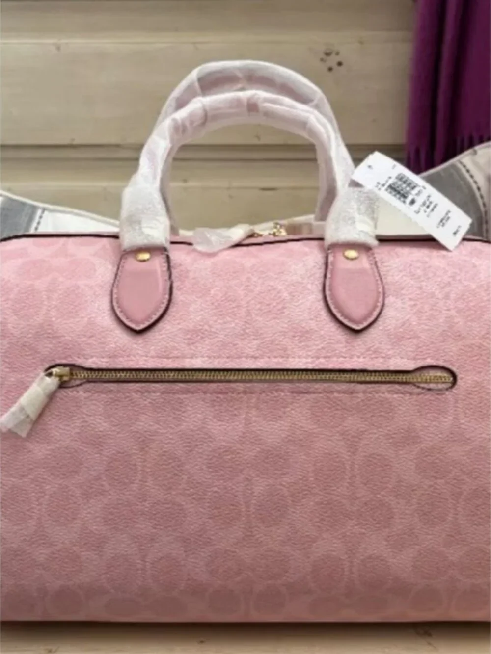 🍇NWT Coach Large Rowan CA077 Powder Pink.🍇 - Picture 3 of 9